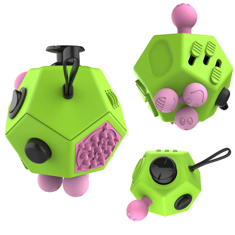 ital 12 Side Sided Fidget Cube Desk Toy Stress Anxiety Relief Focus Puzzle Adult Kid Walmart Com Walmart Com