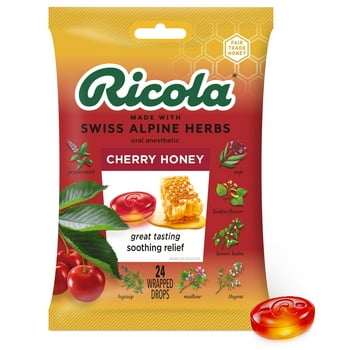 Ricola  Throat Drops, Cherry Honey 24 ct