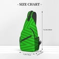 thumbnail image 3 of ZNDUO Sling Bag, Men Shoulder Backpack Small Cross Body Chest Sling Backpack-Green Geometric Abstract Texture Pattern, 3 of 8