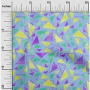 oneOone Georgette Viscose Baby Blue Fabric Triangle Dress Material Fabric Print Fabric By The Yard 42 Inch Wide-VOK
