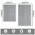 thumbnail image 4 of 2 Pcs Upgraded Waffle Bath Mat, Super Absorbent Non Slip Bath Mats for Bathroom Floor, Machine Washable Bathroom Rugs with Tassels, Rubber Backed Bathroom Mats, Ultra Soft, Grey, 4 of 8