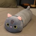 thumbnail image 1 of 35-100cm Kawaii Lying Cat Plush Soft Pillow Cute Stuffed Animal Toys Doll Lovely Toys for Kids Girls Valentines Birthday Giftgrey100cm Deng Xun unisex, 1 of 2