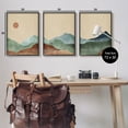 thumbnail image 3 of Stupell Abstract Mountains Landscape Moon Landscape Painting Black Framed Art Print Wall Art, Set of 3, 3 of 9