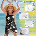 thumbnail image 6 of Jiueut Floral Dot Print Swimsuits for Teen with Mesh Cover Up One Piece Bathing Suits One Shoulder Soft Swimwear for Summer, 6 of 7