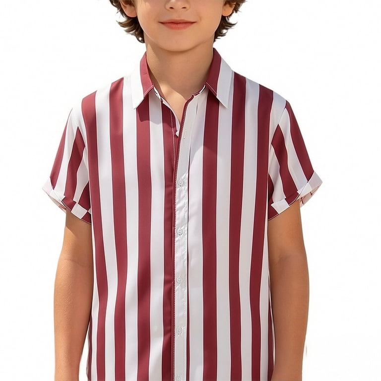 cute dress up shirts LIIPEE Fashion Stripes Graphic Button For Boys Short Sleeve Turn Down Collar Beach Shirt Kids Casual Summer Tops,11-12 Years up white shirt with Size:12 Mo And jeans colourful dressing Modest Sweetheart Strapless Satin