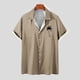 thumbnail image 4 of Camisas de Manga Larga para Hombres Blusa Cómoda de Cuello de Impresión, Camisa Casual de Poliéster para Uso Diario, de Fiesta Y de Primavera de Verano, 4 of 4