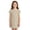 Beige, variant on Grblisyd Girls Dresses Size 10-12 Solid Color Short Sleeve Casual Dresses Summer Kids Crew Neck Loose Midi Dress