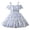 Blue, variant on Krdevn Girls Dresses Floral Dress with Ruffles Off Shoulder Strap Summer Casual Party for Toddler Kids,3-4 Years