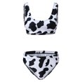 thumbnail image 5 of MKLEKYY Trajes De Baño Mujer 2 Piezas Women Two Piece Neck Bikini Crop Top High Cut Swimsuit Sporty High Waisted Bathing Suit With Bottoms, 5 of 5