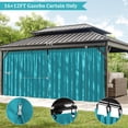 thumbnail image 3 of Pakunoda 14' X 6.5' Gazebo Universal Replacement Privacy 4-Panel Curtains, Waterproof Outdoor Curtains Lake Blue Sidewall with Zipper for Patio 12' X 16' Gazebo Garden Backyard, Curtain Only, 3 of 8