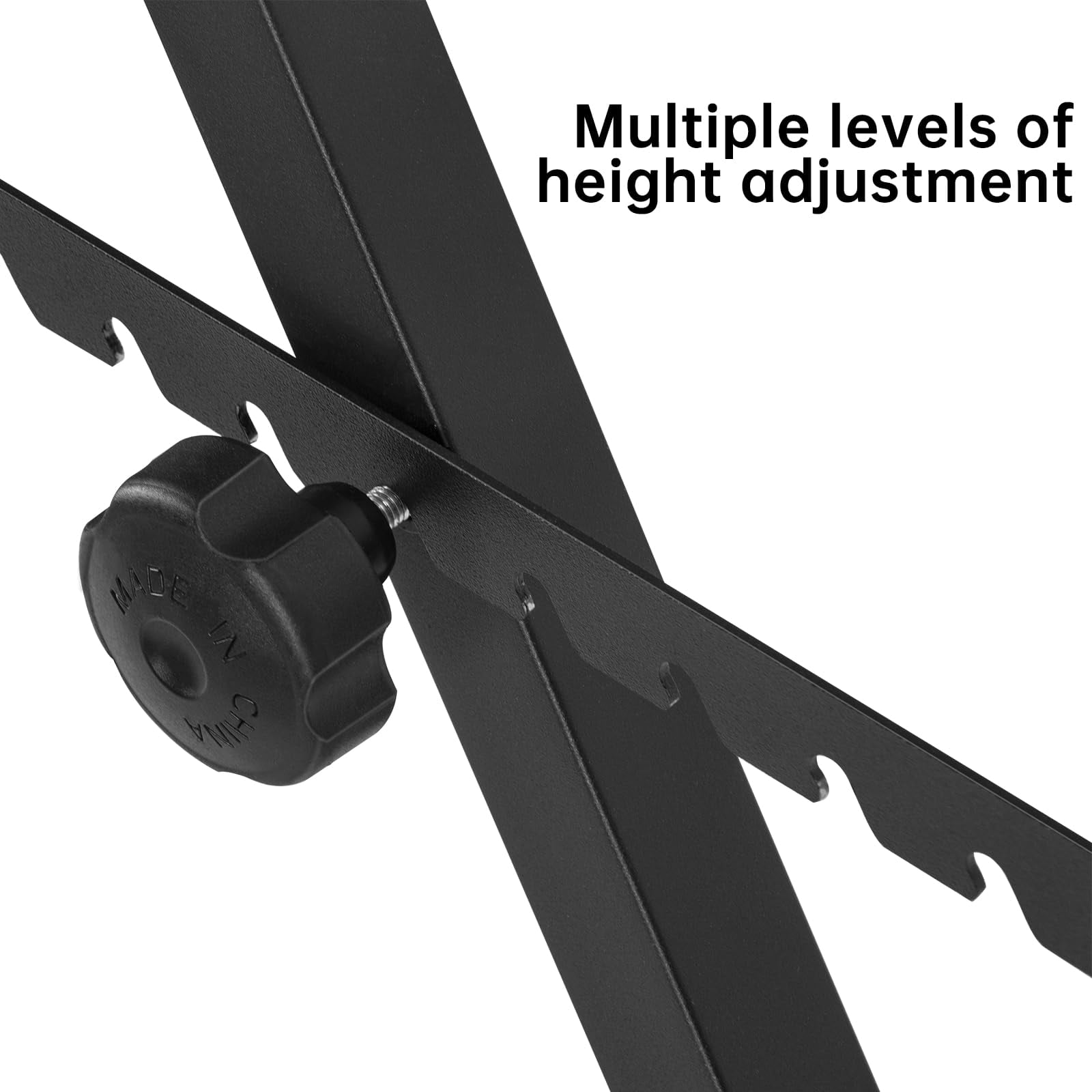 Double X Keyboard Stand - Adjustable Height 20.47-36.6 Inches  Width 15.75-34.5 With Locking Straps 132 Lbs Load Capacity Compatible Keyboards From 61 To 88 Keys