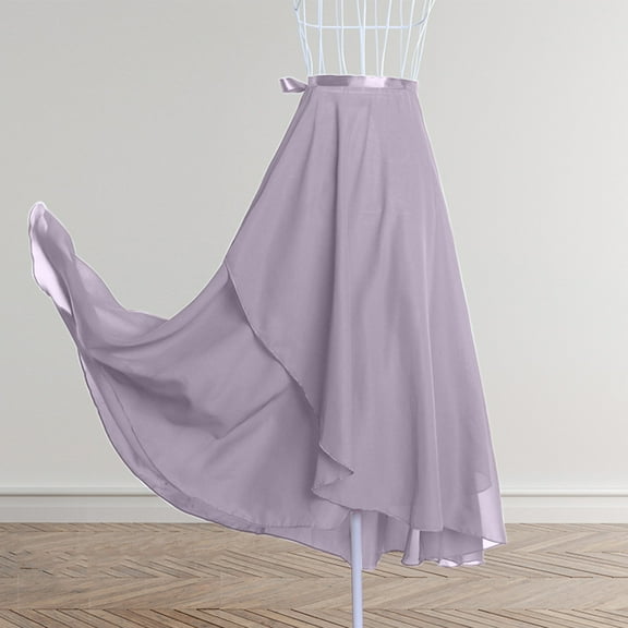 Leesechin Skirt for Women Ladies Wrap Skirt Ladies Long Skirts Chiffon Dance Sheer Skirt Summer Beach High Waisted Skirts