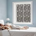 thumbnail image 3 of Grey Paisley Window Privacy Film, Ethnic Vintage Floral Botanical Abstract Static Cling UV Sun Blocking Heat Control Window Tint Day and Night, Non-Adhesive One Way Privacy Cover 19.6''x39.3'', 3 of 7