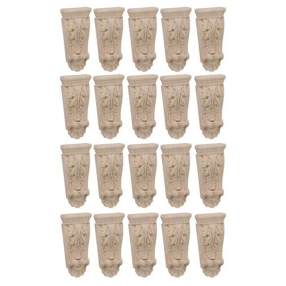 Vintage Wood Decorative Corbels Wall Mounted 1.97x0.67x3.94 Inch F45 Pack of 20