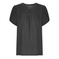thumbnail image 7 of Sngxgn Women's V-neck T-shirt Short Sleeve Tee for Women(Grey,M), 7 of 7
