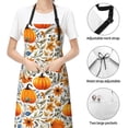 thumbnail image 6 of Naloa Autumn Pumpkin Blossoms Apron Kitchen Aprons with Pockets for Women Men Chef, 6 of 8