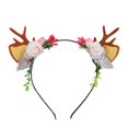 thumbnail image 1 of Diadema navideña con astas de flores, diadema con cuernos de animales y alces, 1 of 3