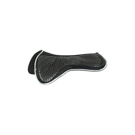 Acavallo 3D Spacer Fabric Lining Withers Free Gel and Memory Foam Close Contact Half Saddle Pad Large Black Horse Equipment Accessories