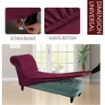 thumbnail image 4 of Luxury Velvet Chaise Lounge Slipcover – High-Stretch, Machine Washable Cover for Armless Chaises – Indoor Chaise Cover for Living Room, Sofa, Bedroom (Taupe), 4 of 13