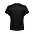 thumbnail image 7 of Vekome Blouses for Women Plus Size Short Sleeve T Shirts V Neck Casual Pullover Satin Solid Color Summer Tops Black L, 7 of 7