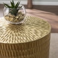 thumbnail image 6 of SEI Furniture Doylin Round End Table with Brass Cladding in Gold, 6 of 7