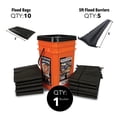 thumbnail image 2 of Quick Dam Grab & Go Flood Kit includes 5- 5ft Flood Barriers & 10- 2ft Flood Bags in Bucket, 2 of 5