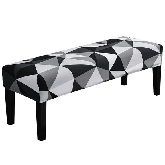 Printed Upholstered Bench Slipcover, Stretch Dining Room Bench Covers Soft Spandex Bench Seat Protector Dining Bench Cover for Living Room-C-Large
