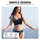 thumbnail image 2 of Sports Bras for Women Lace Vest Bra for Women Black Breast Support Adjustable Straps 1Pack, 2 of 4