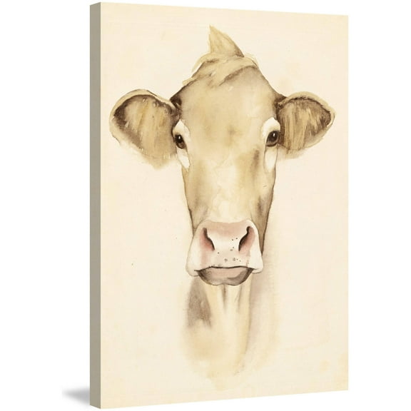 Marmont Hill "Bovine Stare I" Painting Print on Wrapped Canvas