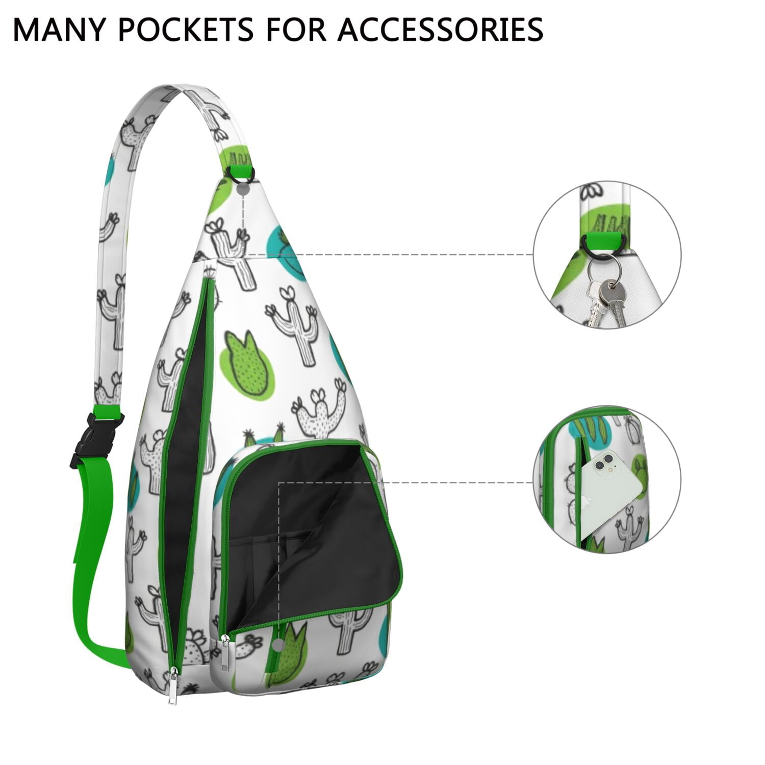 Cactus Sling Bag Crossbody Backpack,Sling Backpack Trendy Sling Backpack for Women/Men for Travel Outdoor Activities