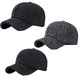 thumbnail image 4 of Gorra de béisbol con punta de tweed de lana térmica de invierno para hombre, 4 of 5