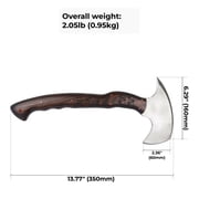 Forged Camping Hatchet 13.77, Camp Axe w/ Engraved Handle, Functional Axe