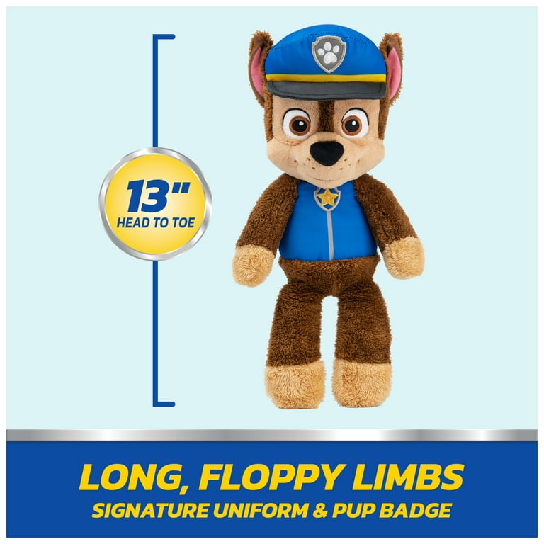 Paw Patrol Chase Plush Toy, Huggable 13-Inch Rescue Buddy, Blue