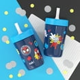 thumbnail image 5 of Zak Designs 12oz Spidey & Friends Kids Straw Tumbler, Stainless Steel Vacuum Insulated Kincaid Tumbler with Silicone Straw Utilizing Leak-Proof Valve, Travel Straw Tumbler, 5 of 11