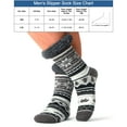 thumbnail image 4 of Cozylook Men's Fuzzy Slipper Socks Non-Slip Grips Warm Thermal Winter Socks Cozy Christmas Gifts Gray Snowflake SM 7-10, 4 of 5