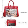 thumbnail image 4 of Dasein Women Handbags and Purses Ladies Shoulder Bag Top Handle Satchel Tote Work Bag with Matching Clutch, 4 of 7