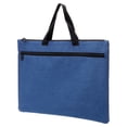 thumbnail image 1 of Unique Bargains 15.7x11.8' Document Bag, Oxford Waterproof 2 Compartment Handheld Zipper File Handbag Briefcase Light Blue, 1 of 5