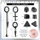thumbnail image 2 of 10 Pares Aretes Hombre Falsos Piercing Imán Arracadas Acero, 2 of 5