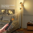 thumbnail image 4 of LED Tree Floor Lamp 36W Dimmable Tall Standing Lamp with Remote & Touch Control Rotatable LED Lights Floor Lamps for Living Room, Bedroom, Office - Gold, 4 of 8