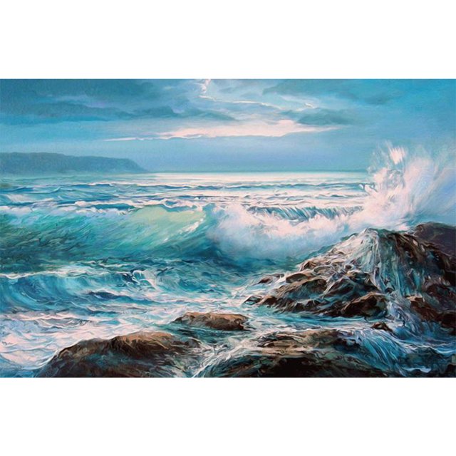 Cuadros Decorativos Cuadro sin marco de paisaje de 40x50cm, pintura al óleo por números, decoración del hogar pintada a mano Ehuebsd Nuevos Originales
