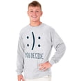 thumbnail image 5 of You Decide Happy Sad Emoticon Cute Long Sleeve TShirt Men Women Brisco Brands 2X, 5 of 6