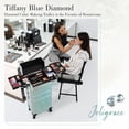 thumbnail image 6 of 4 in 1 Rolling Makeup Train Case Large Cosmetic Trolley Box Salon Barber Case Traveling Cart Trunk, 6 of 7