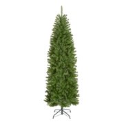 National Tree Company Kingswood 7 Foot Slim Christmas Tree & Color String Lights