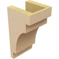 thumbnail image 5 of 5"W x 5"D x 10"H Wide Mediterranean Rough Cedar Woodgrain TimberThane Corbel, Primed Tan, 5 of 6