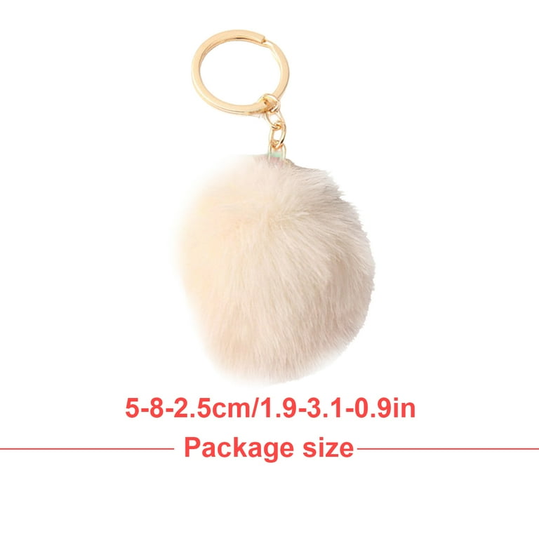 Fuzz ball keychain best sale