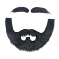 thumbnail image 2 of Barba postiza, disfraz, simulación de vello facial falso para Halloween, óperas, cumpleaños negro, 2 of 9