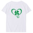 thumbnail image 4 of Puntoco Short Sleeve Women Tops ,Womens St Patrick'S Day T-Shirt Love Heart Shirts Short Sleeve Valentine'S Day Crewneck Colorful Heart Graphic Tees Tops White 10(XL), 4 of 6