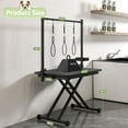 thumbnail image 6 of Sturdy 47'' Black Large Dog Grooming Table X-Lift Adjustable Height Pet Station with Leash & Tool Organizer, 6 of 7