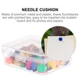 thumbnail image 3 of WRITWAA 200Pcs Assorted Color Plastic Thumbtacks Flat Head Pushpins Practical for Home School DIY, 3 of 8