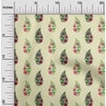 thumbnail image 1 of oneOone Organic Cotton Poplin Twill Fabric Leaves & Floral Block Printed Fabric 1 Yard 42 Inch Wide, 1 of 4